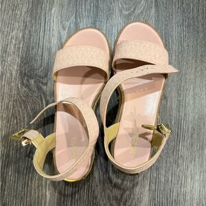 Michael Kors Pink Sandals with Ankle Strap